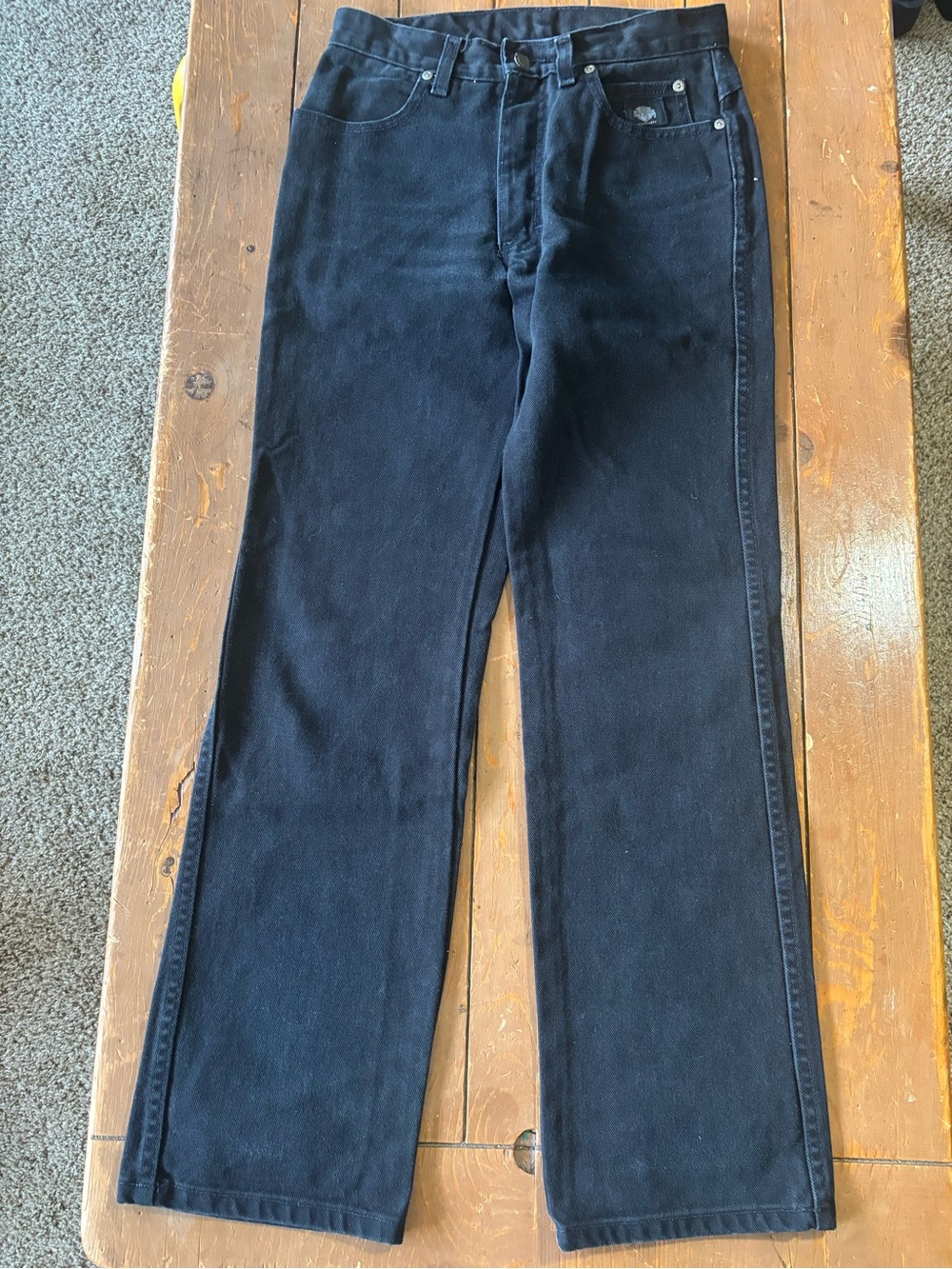 Vintage Harley Davidson Jeans Regular Bootcut Black Denim